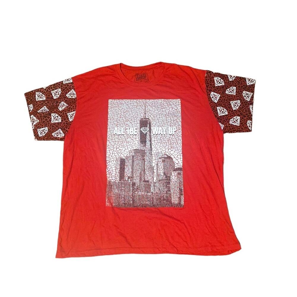 Fresh Laundry Short Sleeve T-Shirt Downtown Diamond Graphic Design Men's 3XL